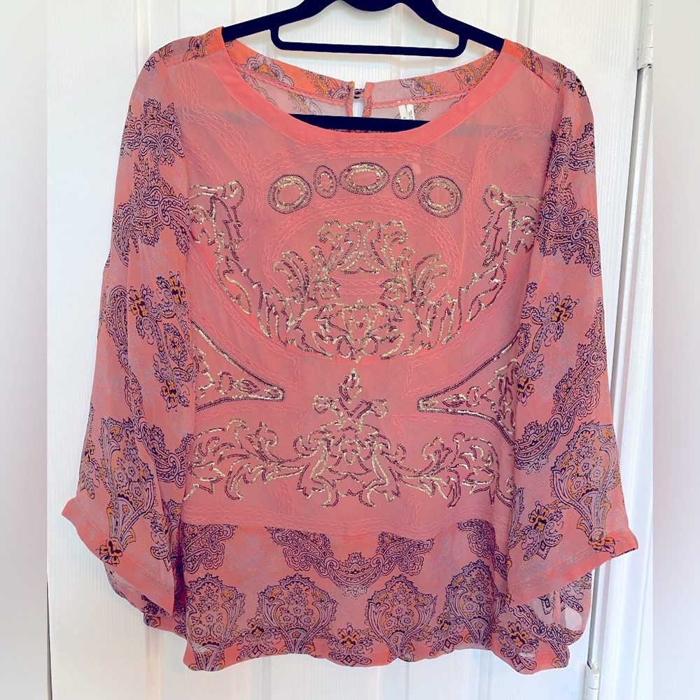 Anthropologie Sequin Top